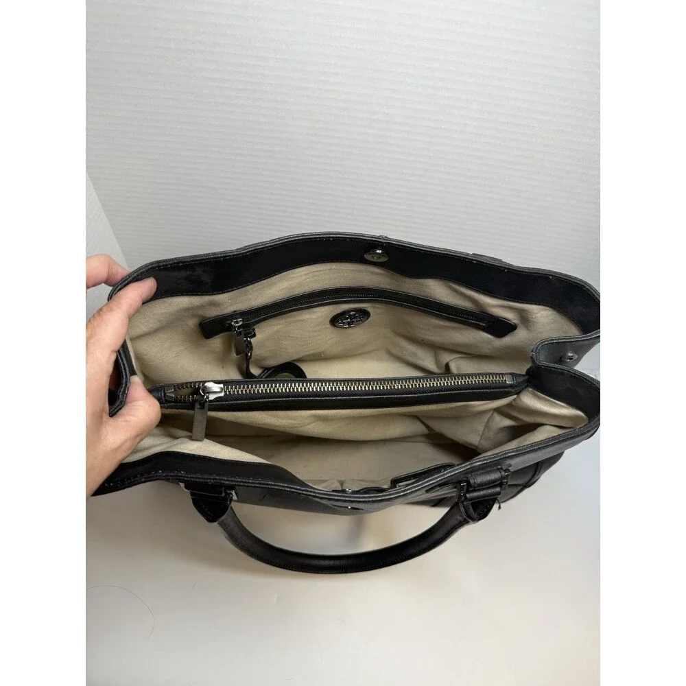 Tory Burch East West Robinson Tote Bag Black Saffiano Leather